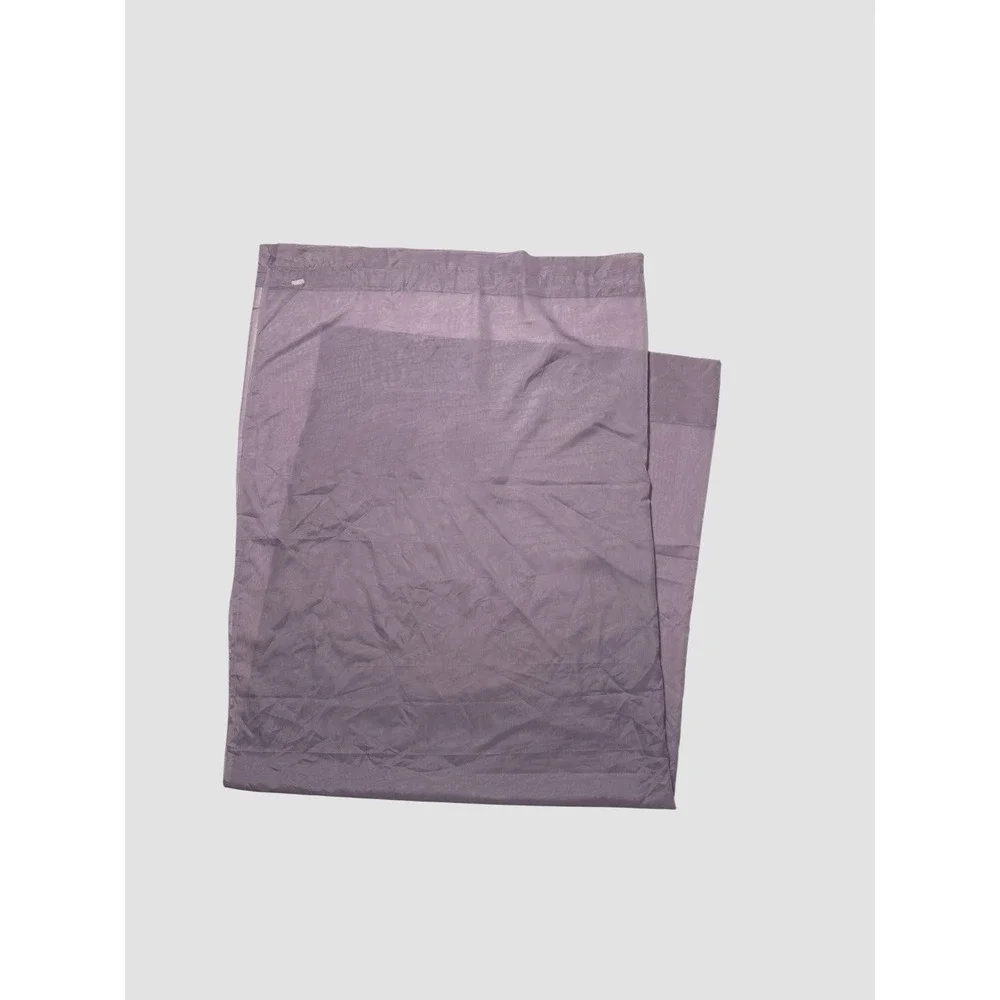 Set of 4 Sheer Curtains Panels Drapes Solid Purple Rod Pocket 74 Long Lot